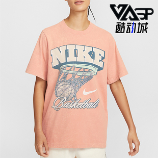 HV6984 Nike 女士宽松复古印花篮球运动针织短袖 耐克正品 688 夏季