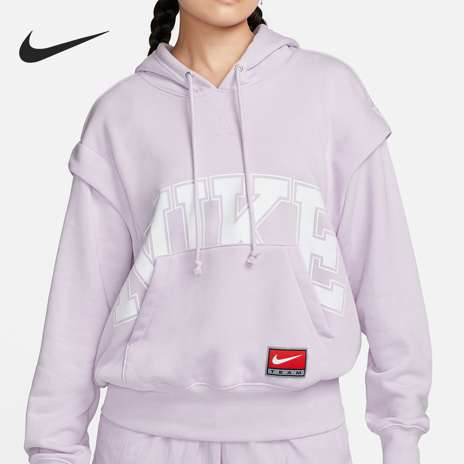 Nike/耐克正品秋季新款女子运动舒适宽松连帽卫衣DQ6586-530