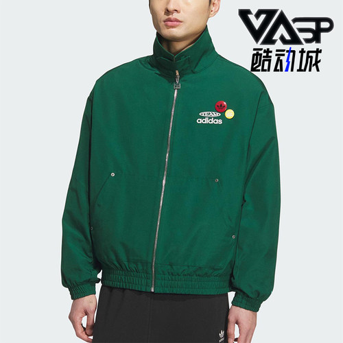 Adidas/阿迪达斯正品三叶草男士休闲宽松梭织翻领运动外套KC0136