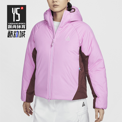 耐克女士训练拼接保暖时尚棉服