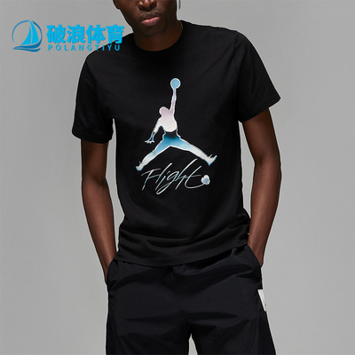Nike/耐克正品Jordan男士图案印花透气圆领短袖T恤DV8414-010