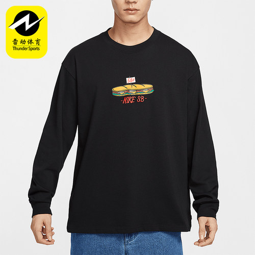 Nike/耐克正品25年春季男士圆领宽松休闲印花长袖HJ0807-010