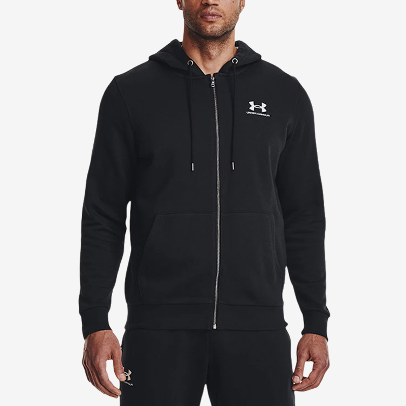 UA/安德玛正品运动男士针织训练休闲健身连帽夹克外套1373881-001