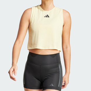 阿迪达斯正品 新款 Adidas 2025春季 运动短背心JG6182 女士经典 无袖