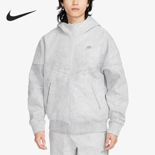 Nike/耐克正品新款男子运动休闲宽松连帽拉链外套FB7414