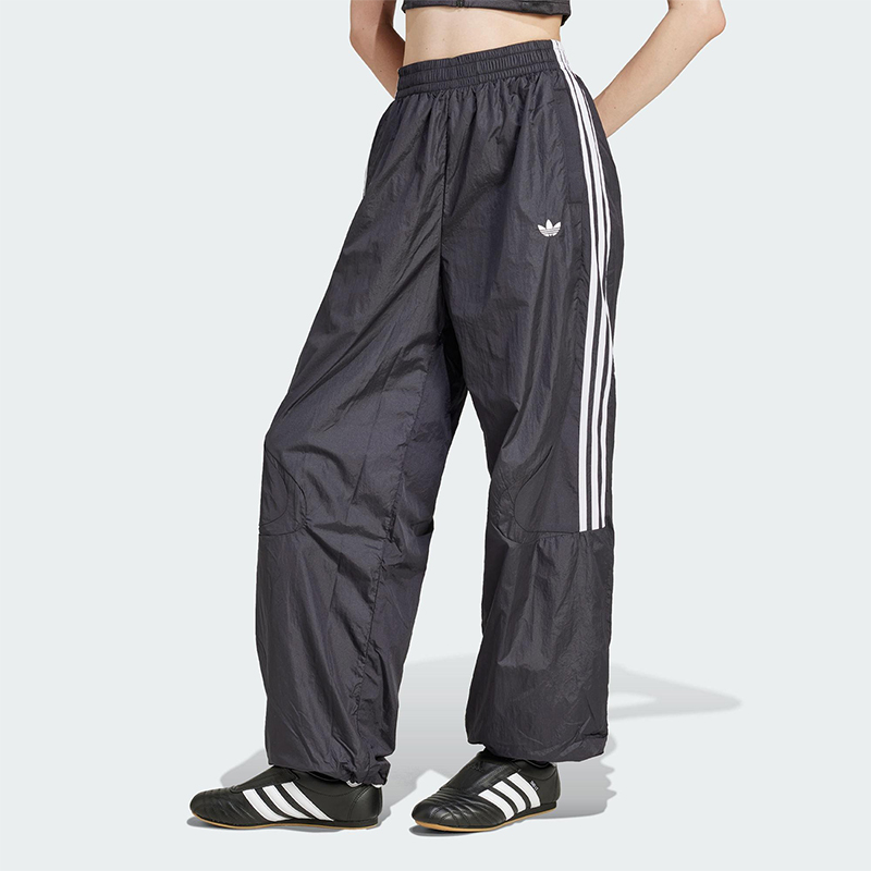 Adidas/阿迪达斯正品三叶草女士宽松梭织运动休闲条纹裤JD0256