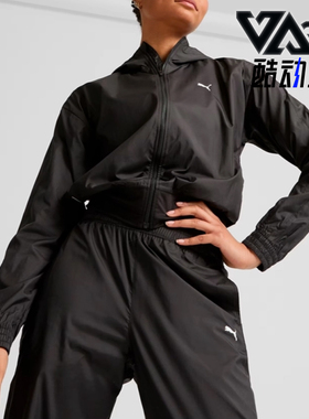 Puma/彪马正品TrainFavorite女黑色连帽经典夹克外套525692-01