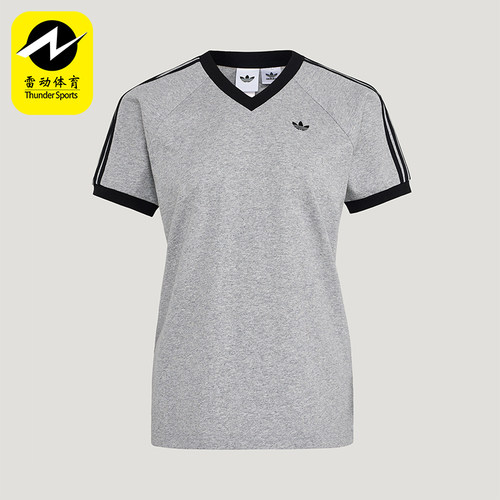 Adidas/阿迪达斯正品三叶草VNECKT-SHIRT新款女经典短袖T恤KU4771