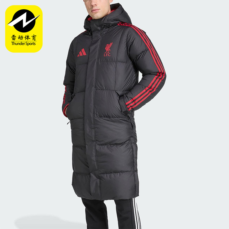 Adidas/阿迪达斯正品冬季男士长款利物浦足球运动羽绒服JW0966