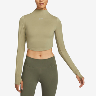 耐克正品 经典 Nike 春秋女士紧身立领短款 276 套头透气长袖 FB5277
