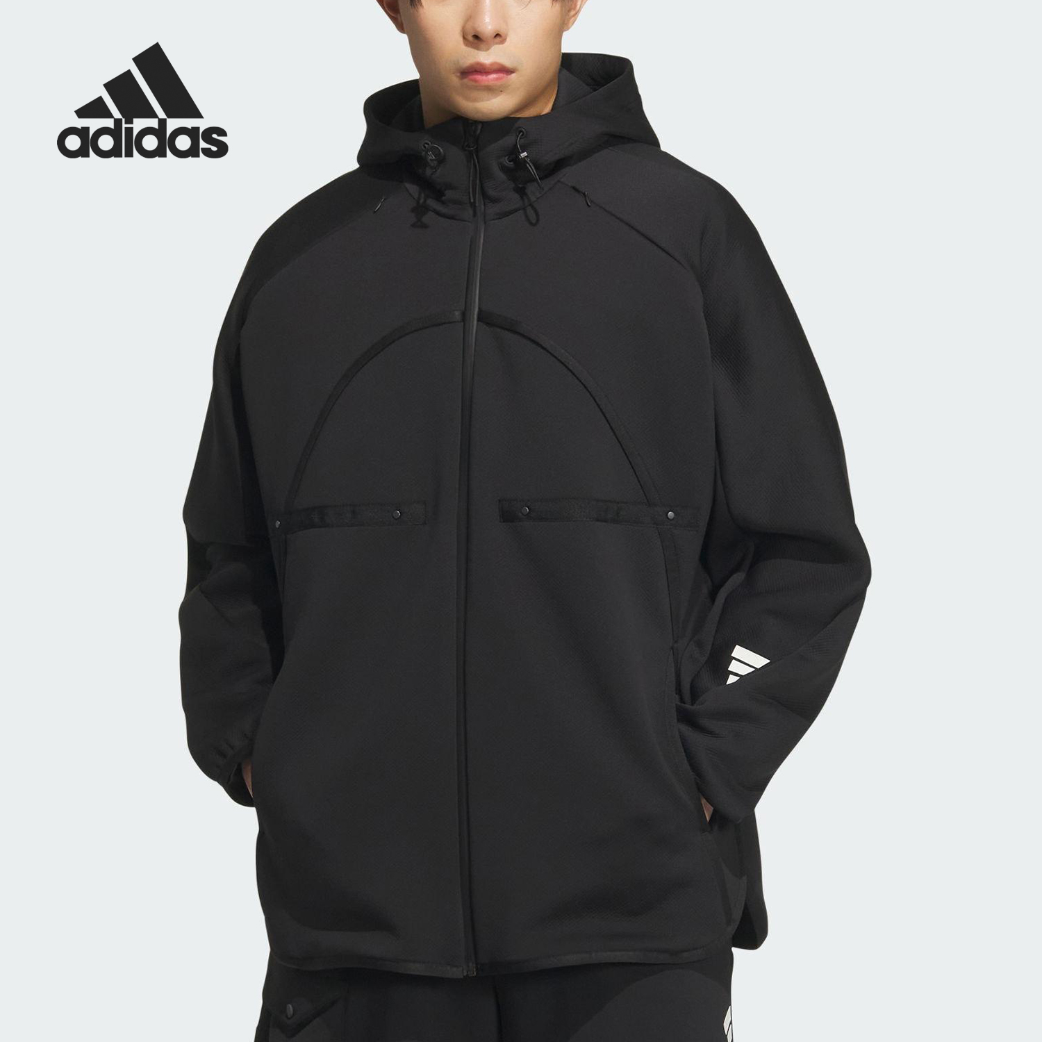 Adidas/阿迪达斯官方正品2025男女针织宽松户外运动外套JW9082