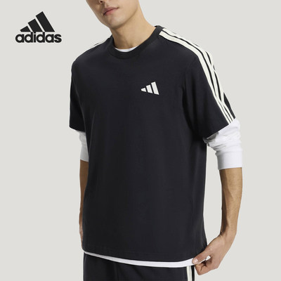 Adidas/阿迪达斯官方正品2026年男士日常休闲运动短袖T恤KR2490