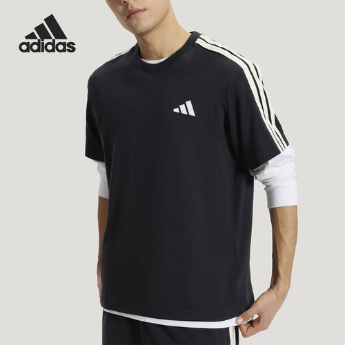 Adidas/阿迪达斯官方正品2026年男士日常休闲运动短袖T恤KR2490