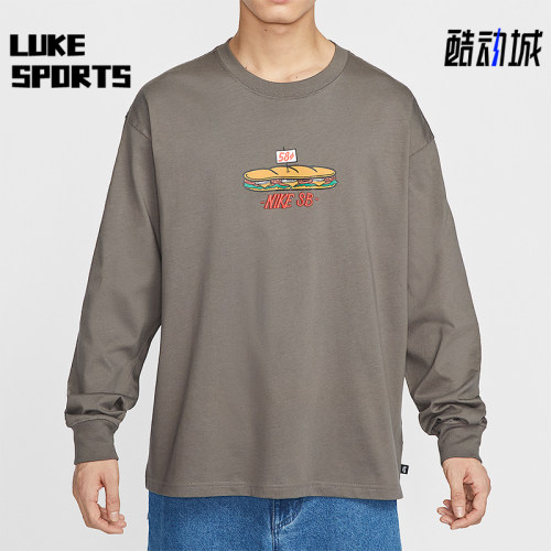 Nike/耐克正品春季新款男士经典印花宽松透气长袖T恤HJ0807-289