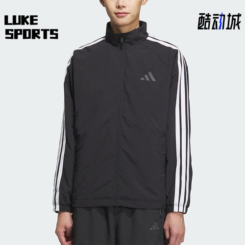 Adidas/阿迪达斯正品2025春款男士经典插肩袖运动宽松外套KC3892
