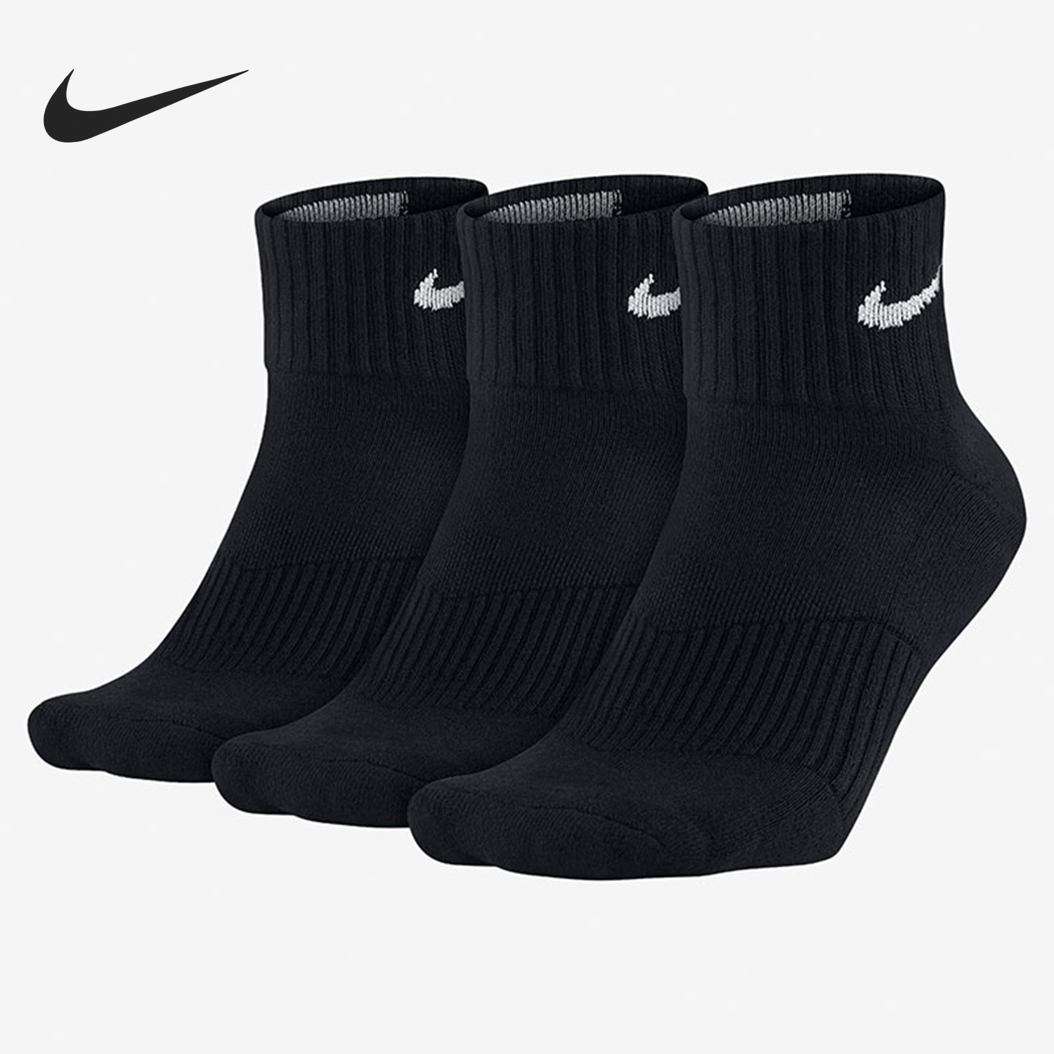 Nike/耐克正品秋冬季男女跑步训练运动袜三双装SX4703-001