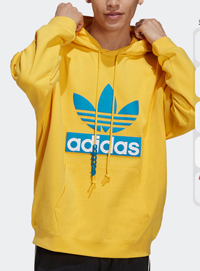 Adidas/阿迪达斯正品三叶草男子运动连帽卫衣套头衫 H36281
