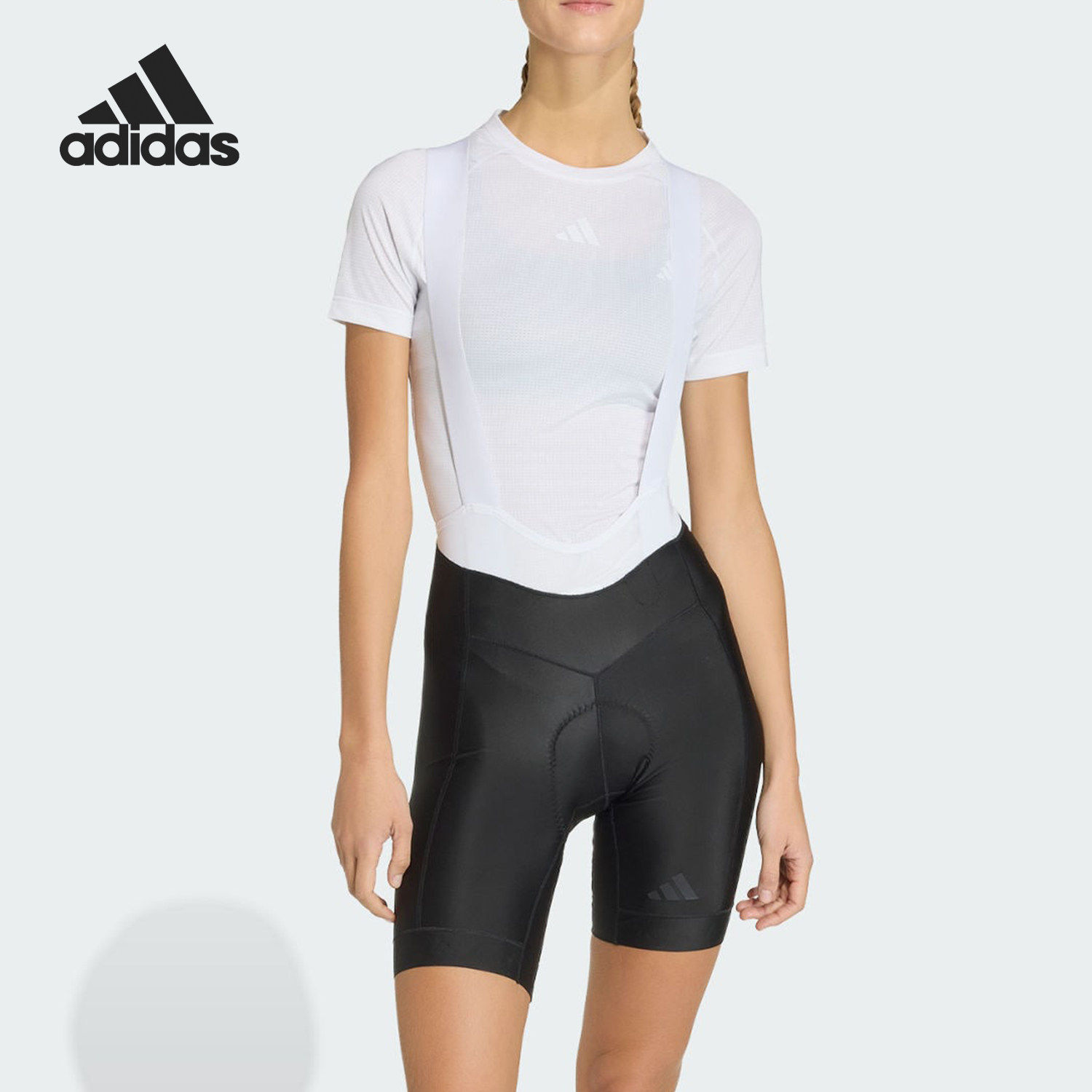Adidas/阿迪达斯官方正品夏季女士骑行紧身运动背带短裤JY7609