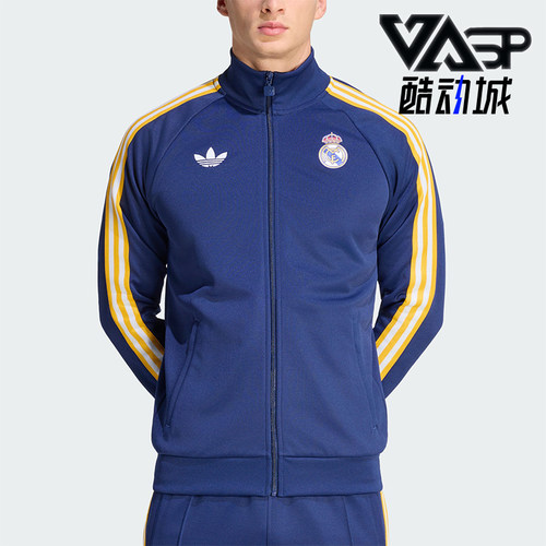 Adidas/阿迪达斯正品春秋男士训练足球立领复古夹克外套KE3846