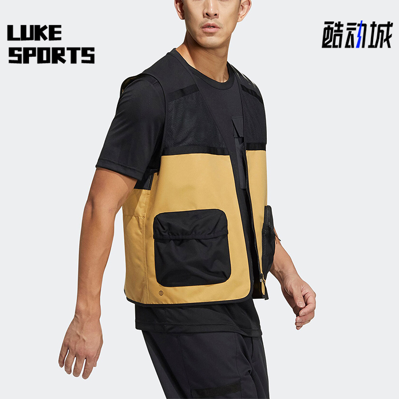 阿迪达斯男女户外透气背心马甲