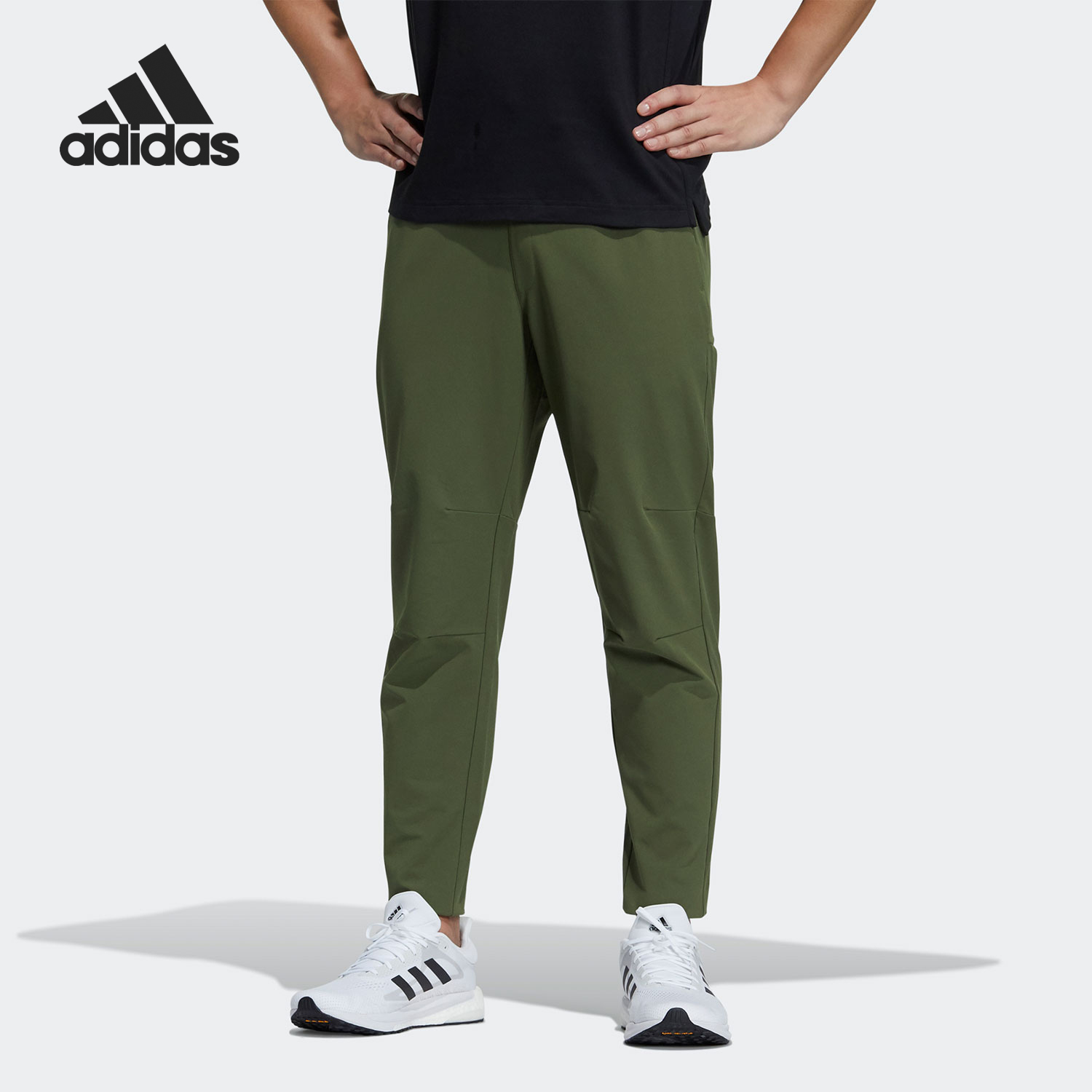Adidas/阿迪达斯官方正品2025男士梭织训练运动透气长裤GP0954