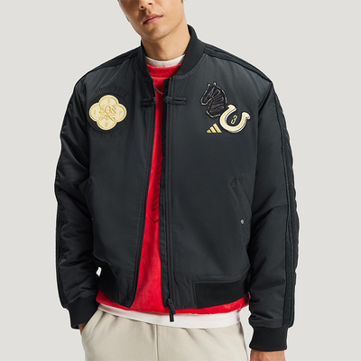 Adidas/阿迪达斯正品2025冬季款男士运动立领宽松休闲外套KQ5093