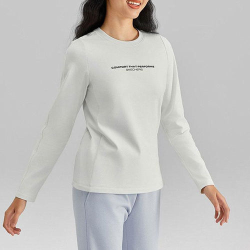 Skechers斯凯奇正品儿童运动圆领套头字母长袖T恤P423W064-0074