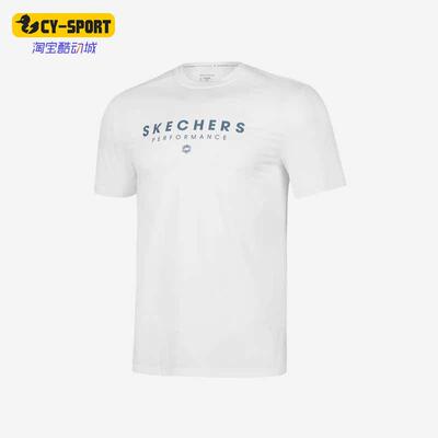 Skechers/斯凯奇正品针织男子短袖T恤圆领运动休闲上衣 P222M044