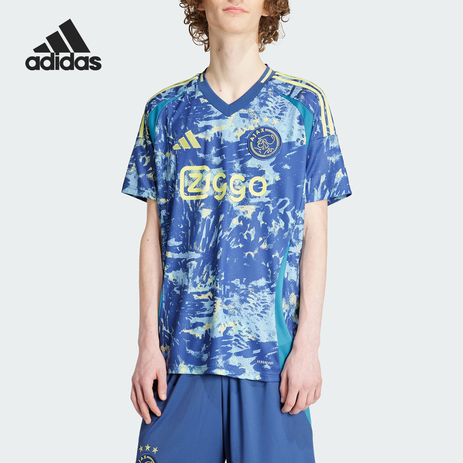 阿迪达斯男士足球运动短袖