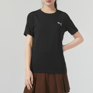 彪马正品 新款 Puma 夏季 女士简约透气运动休闲短袖 682155