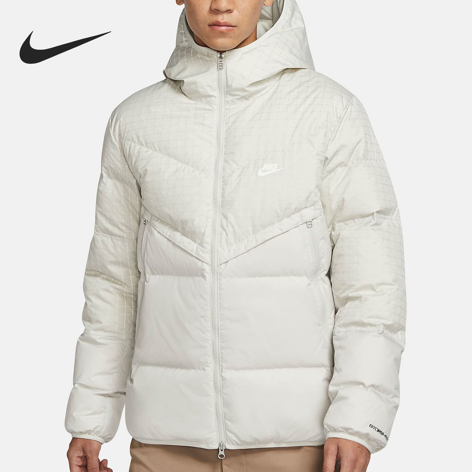 Nike耐克正品男保暖连帽短款运动鸭绒休闲舒适羽绒服DD6964-072