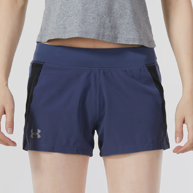 UA/安德玛正品运动女士跑步休闲复古轻盈训练梭织短裤1342856-497