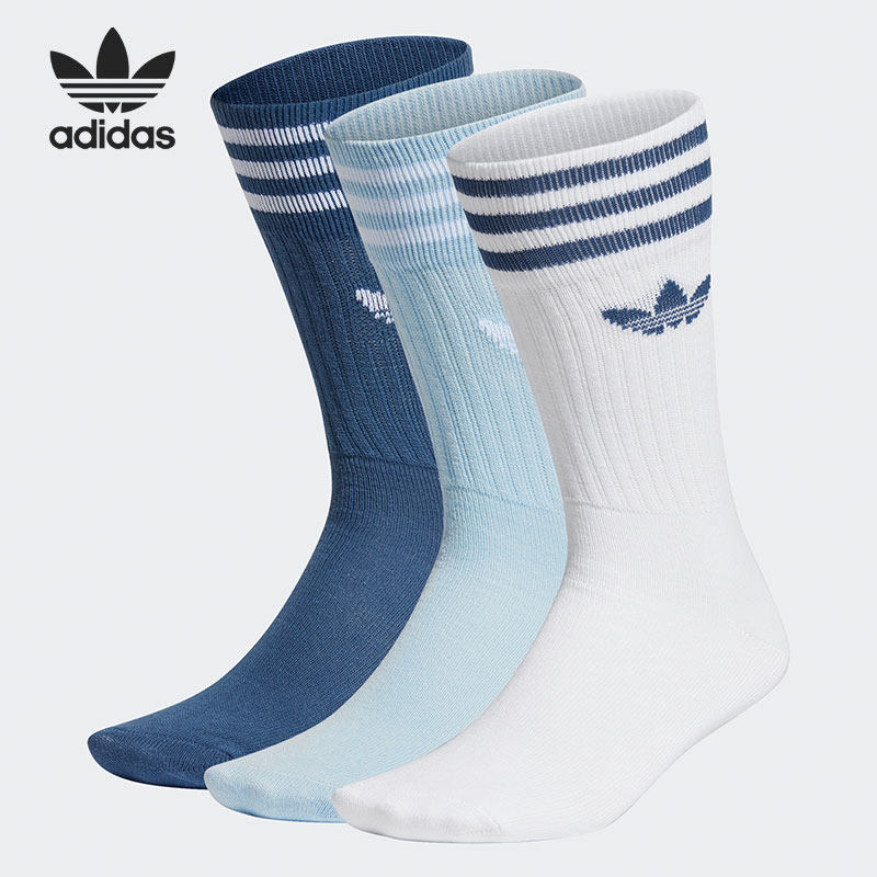 阿迪达斯男女运动休闲中筒袜