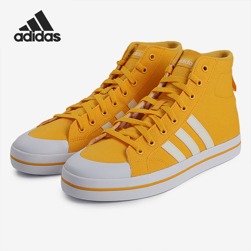 阿迪达斯男女中帮休闲帆布鞋
