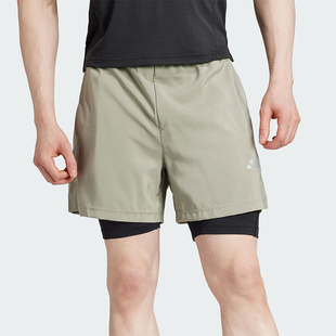 GYM 2IN1 S男士 IR8598 Adidas 运动健身短裤 阿迪达斯正品