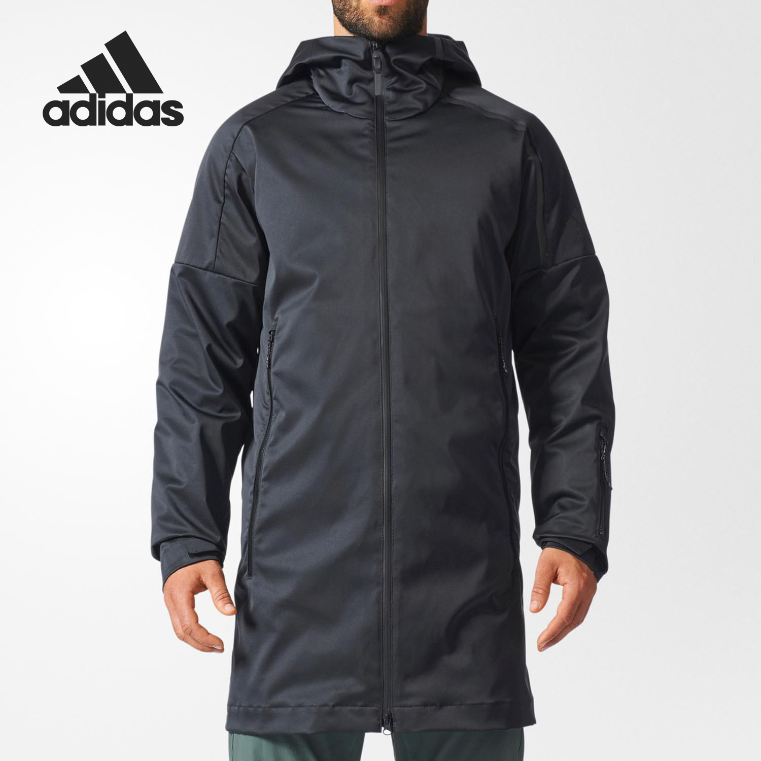 Adidas/阿迪达斯正品男子三合一中长款户外羽绒服夹克 BS0988