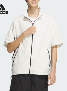 Adidas/阿迪达斯正品梭织运动男士休闲宽松短袖外套JI9889