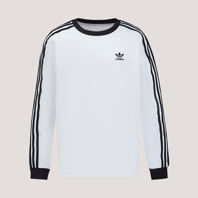 Adidas/阿迪达斯正品三叶草儿童休闲经典宽松三条纹运动T恤KW1186