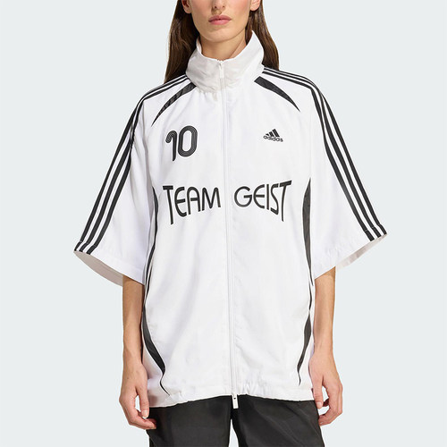 Adidas/阿迪达斯正品2025夏季女士休闲运动足球宽松外套KE7570