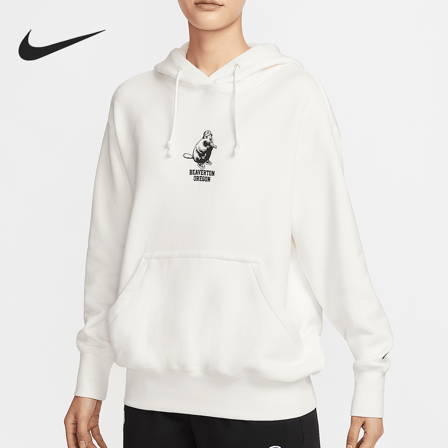 Nike/耐克正品2024冬季新款女士宽松运动图案卫衣HV1743-133