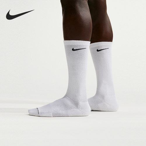 Nike/耐克正品新款男白黑色柔软贴合经典支撑长筒袜HQ8510-100