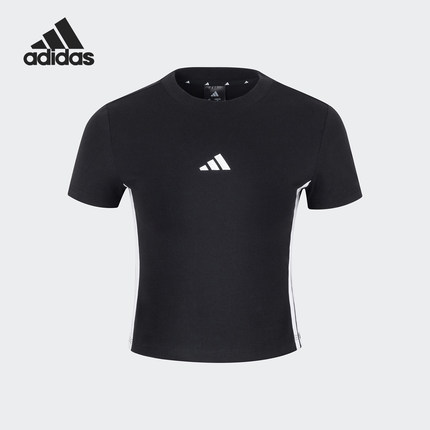 Adidas/阿迪达斯官方正品W 3S SJ BABY T女士短款透气短袖JY8570