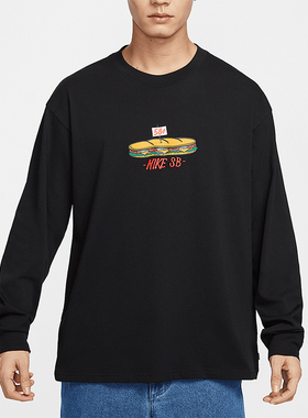 Nike/耐克正品25年春季男士圆领宽松休闲印花长袖HJ0807-010