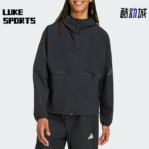 Adidas/阿迪达斯正品MYSHELTER男士休闲梭织连帽运动外套JM3936
