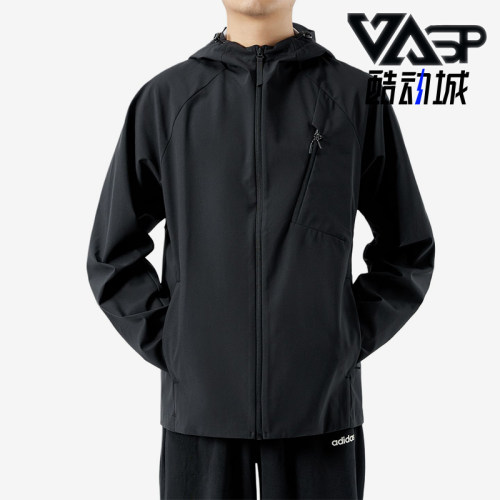 Adidas/阿迪达斯正品男女黑色防水保暖经典休闲夹克外套KG8959