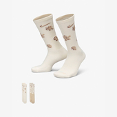 FN9136 Nike 男女针织耐磨休闲运动袜两双装 春季 900 耐克正品