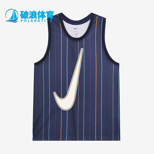 Nike/耐克正品夏季男士圆领篮球运动经典透气无袖T恤DX0436-410