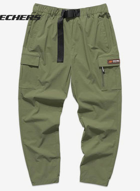 Skechers/斯凯奇正品新款男子梭织长裤时尚运动休闲裤 L121M175