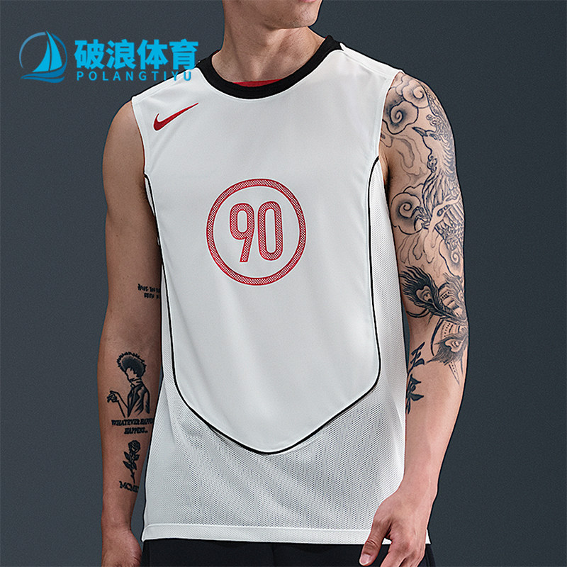 Nike/耐克正品Dri-FIT男士透气足球训练无袖运动背心HV1181-133