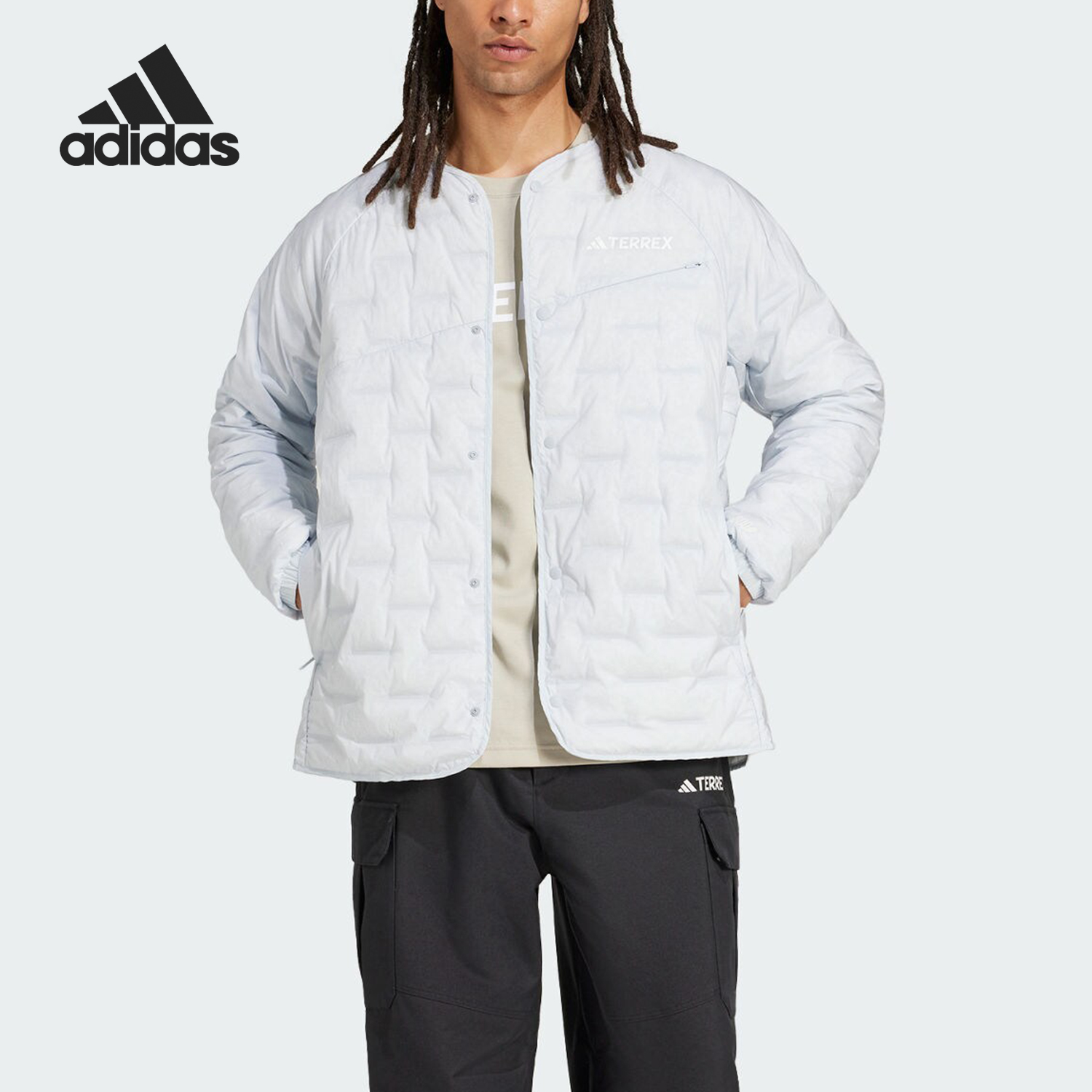 Adidas/阿迪达斯官方正品户外男士保暖轻薄运动鹅绒羽绒服IZ0352